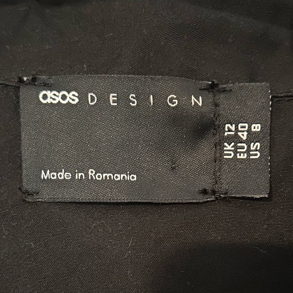 ASOS black button-down long-sleeve romper - Picture 3 of 3